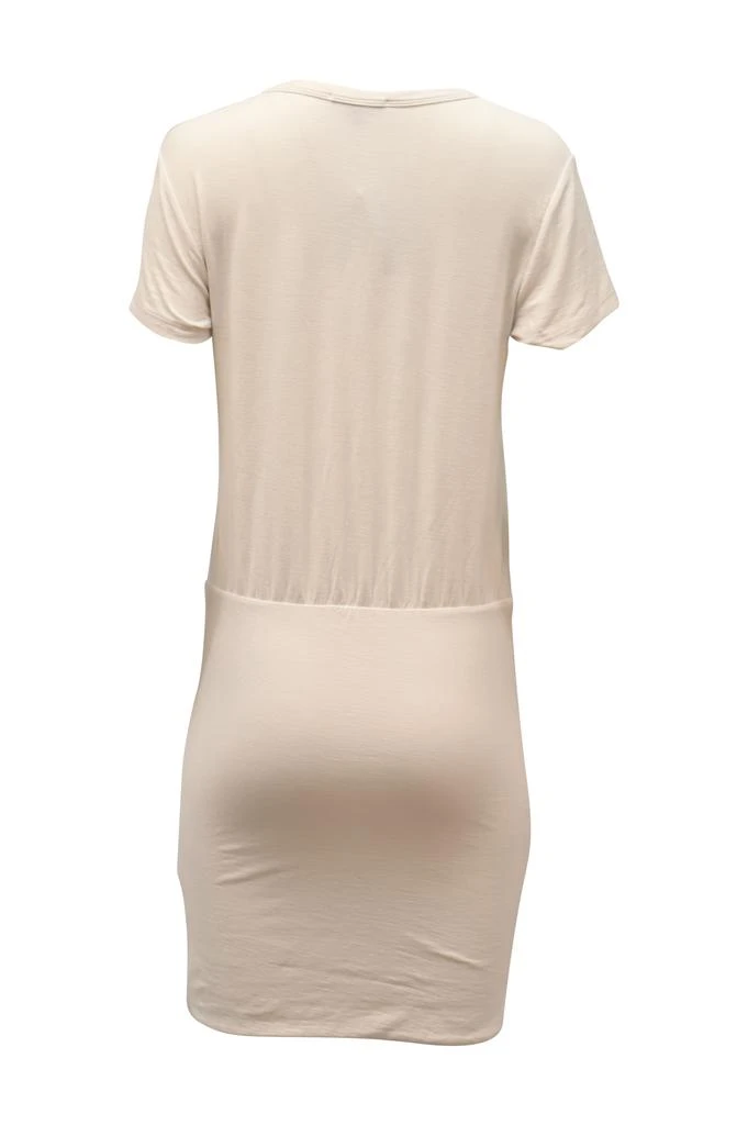 James Perse Jersey Blouson Dress in White Cotton 2