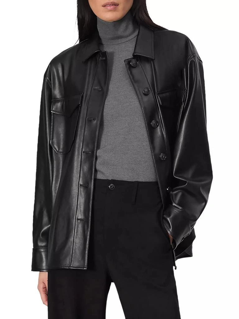 Rag & Bone Camilla Faux Leather Shirt Jacket 3
