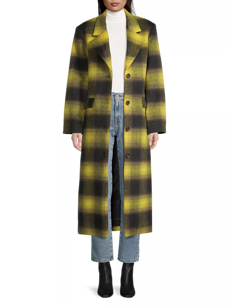 Apparis Alma Faux Wool Plaid Coat