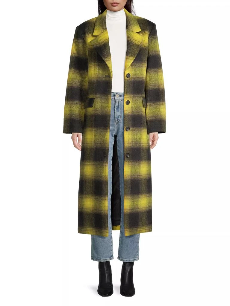 Apparis Alma Faux Wool Plaid Coat 2