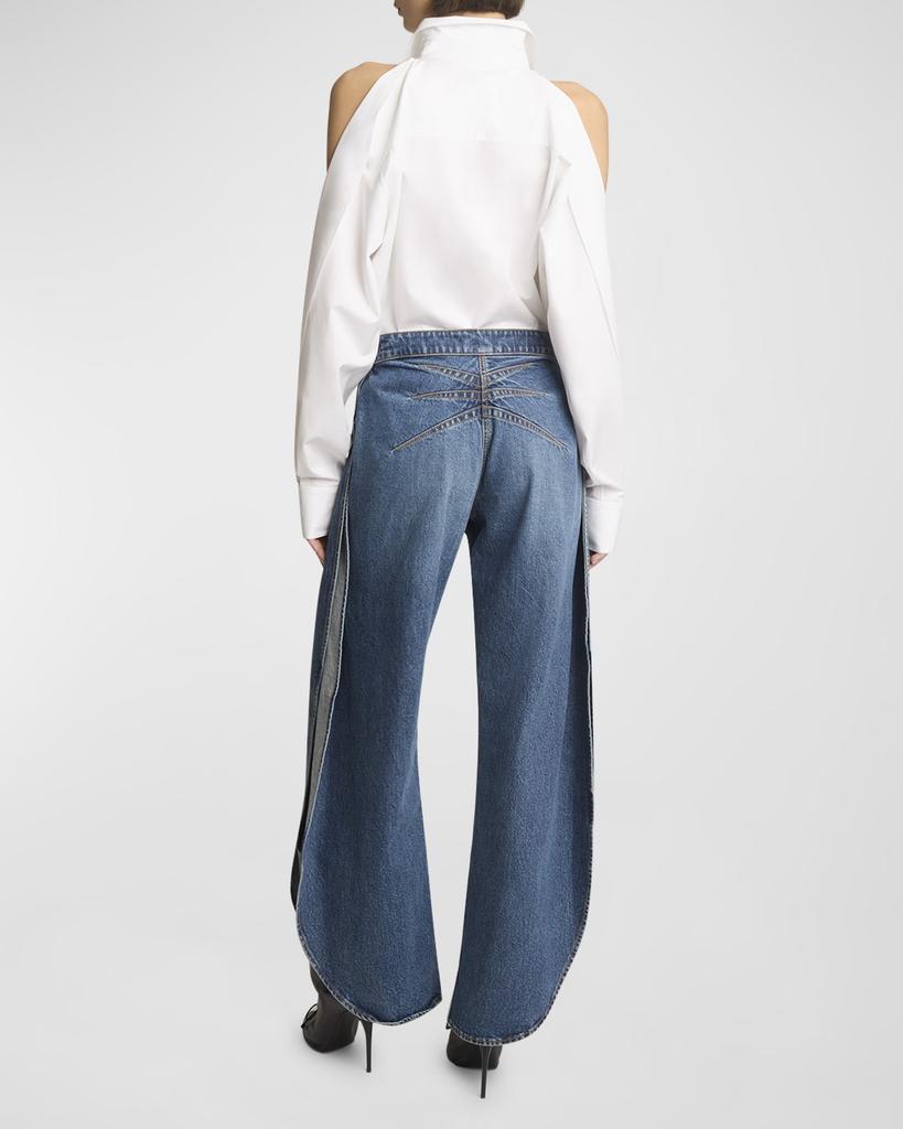 パンツ ALAIA ROUNDED PETAL PANTS Alaia Slit Rounded Petal Denim Pants - Leggings - Compare