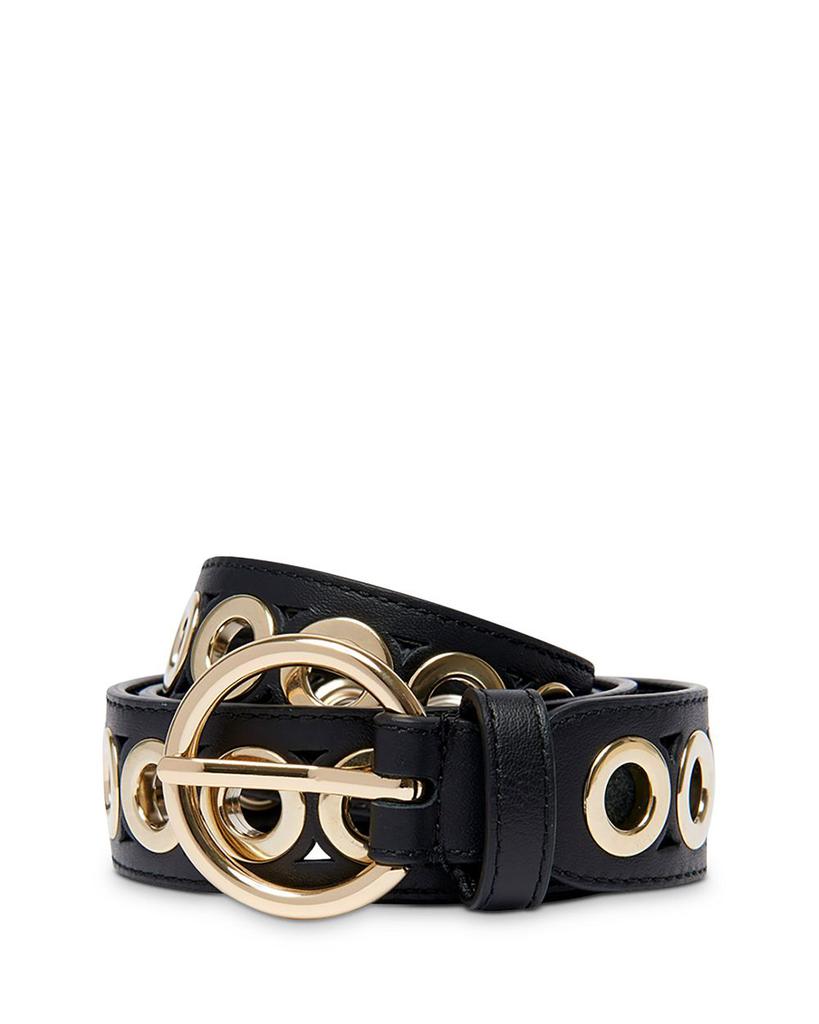 【SANDRO】Women's Adelia Eyelet Belt Sandro Women's Adelia Leather Grommet Belt - Belts - Free
