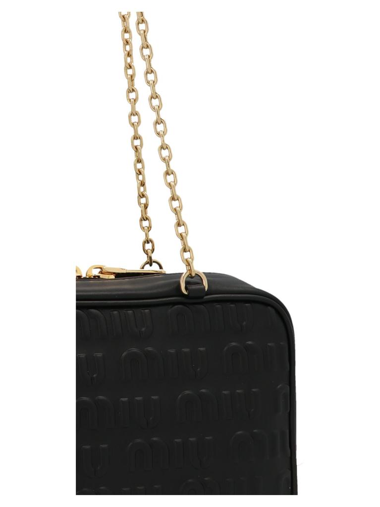 Miu Miu Miu Miu Allover Logo Zipped Shoulder Bag - Shoulder