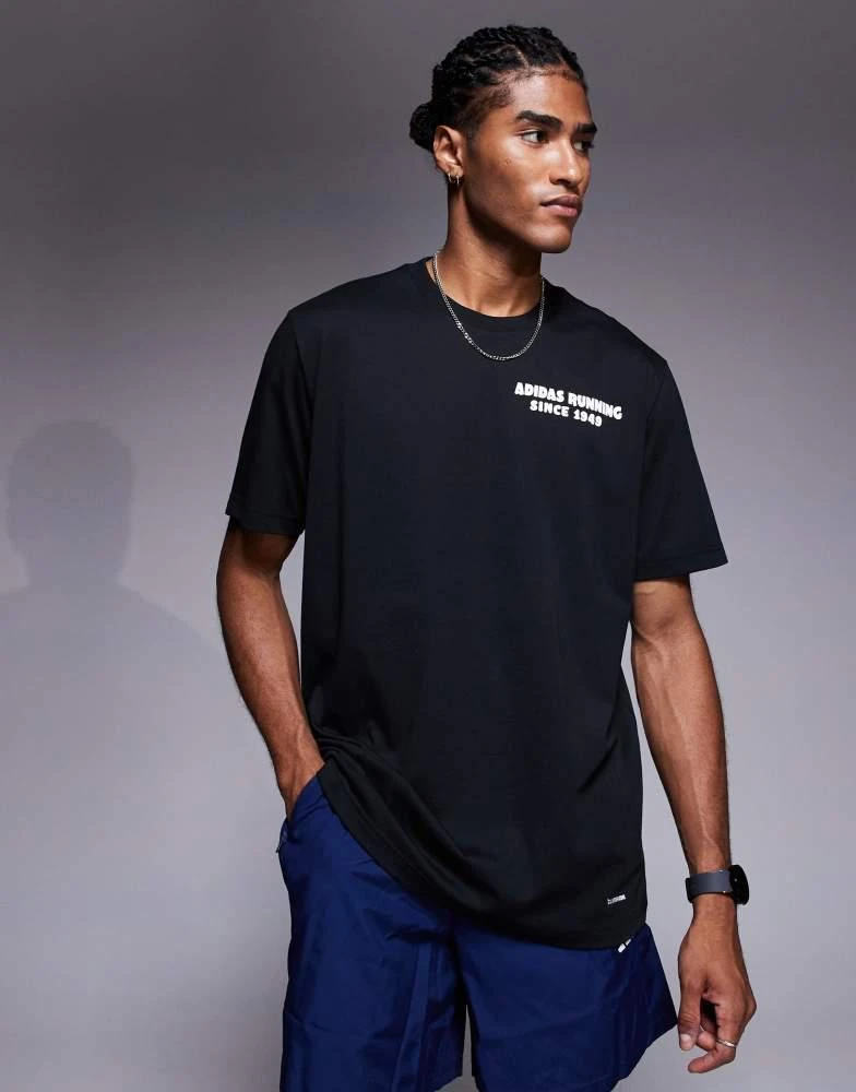 Adidas adidas Running t-shirt with taco graphic in black from ASOS