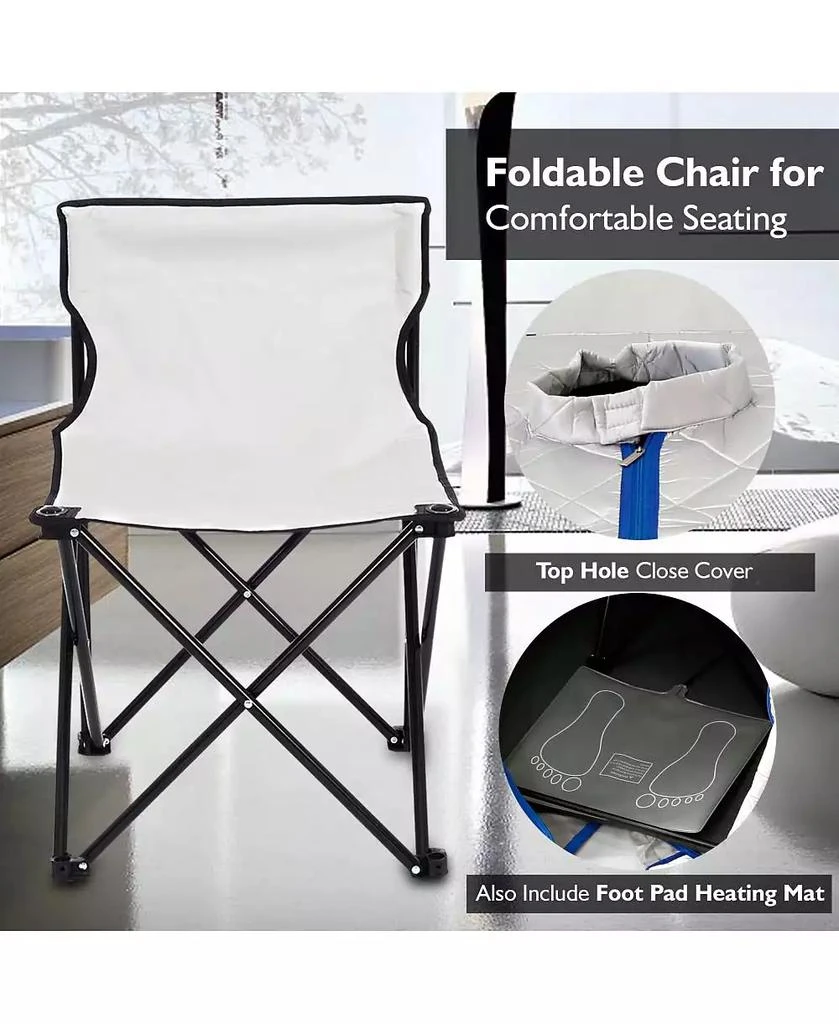 SereneLife Compact 
Portable Infrared Sauna With Foldable Chair 3