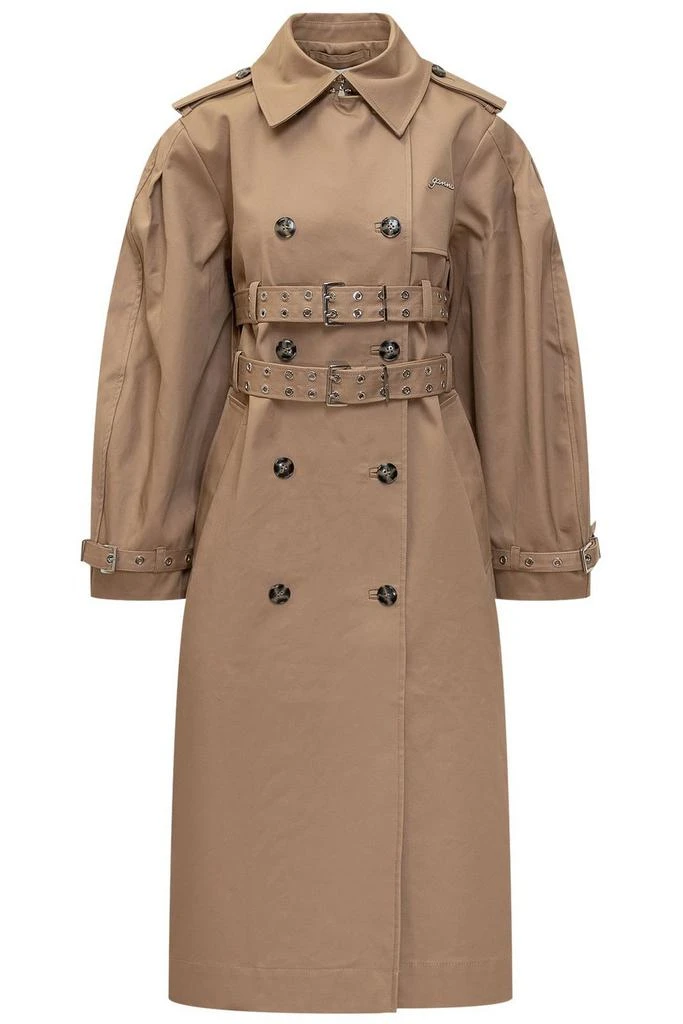 Ganni Ganni Belted Trench Coat 1