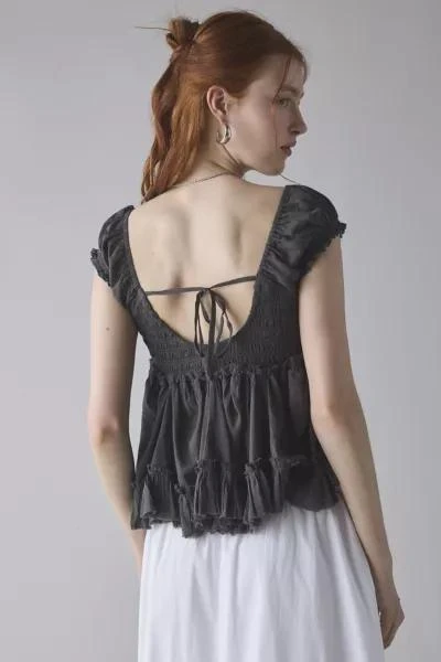 Kimchi Blue Kimchi Blue Izzy Lace Trim Button-Front Babydoll Blouse 3