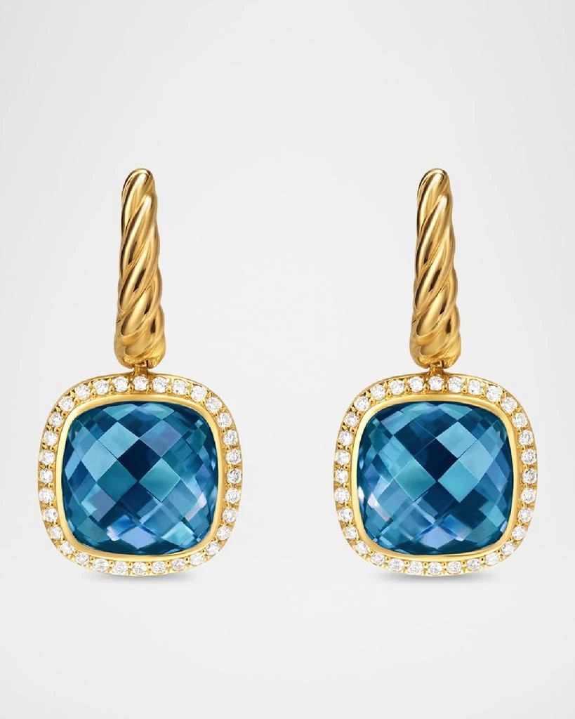 David Yurman Albion Drop Earrings with Gemstones and Diamonds in 18K Gold 1