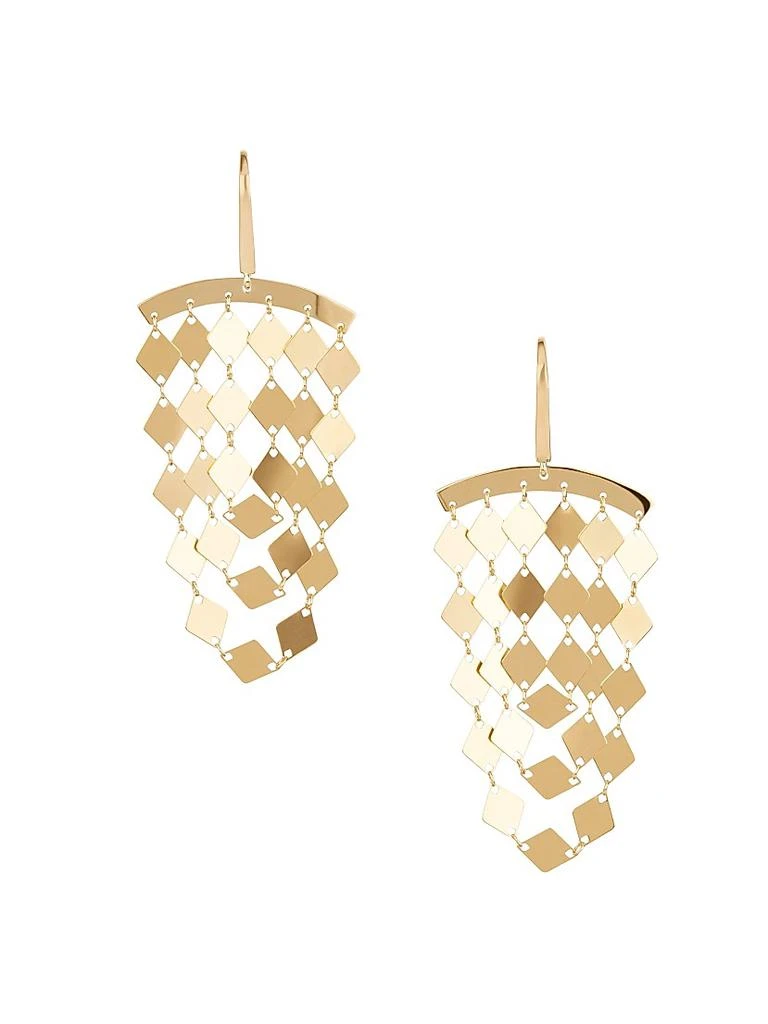 LANA Laser Kite 14K Yellow Gold Cascading Drop Earrings