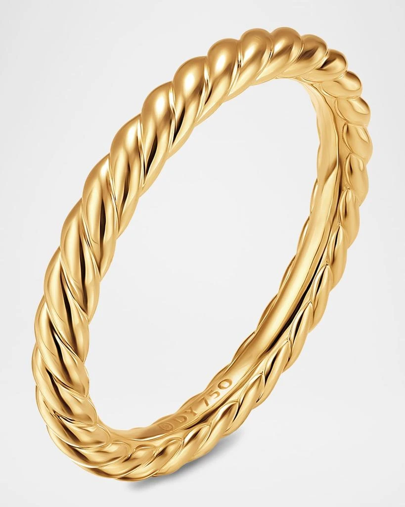 David Yurman DY Unity Cable Ring in 18K Yellow Gold, 2.45mm 3