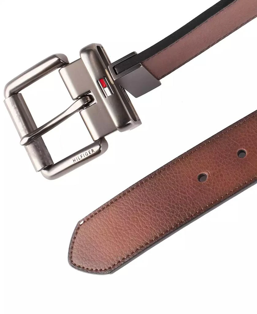 Tommy Hilfiger Men’s Two-In-One Reversible Casual Matte and Pebbled Belt 3