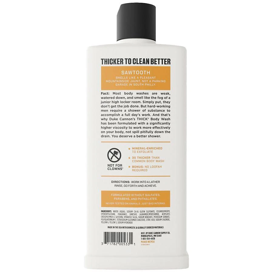 Duke Cannon Thick Body Wash Sawtooth - Alpine Air + Cedarwood 2