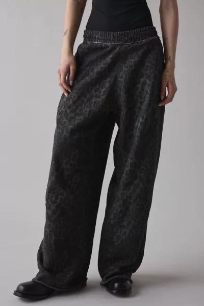 Jaded London Jaded London Charcoal Leopard Marled Monster Jogger