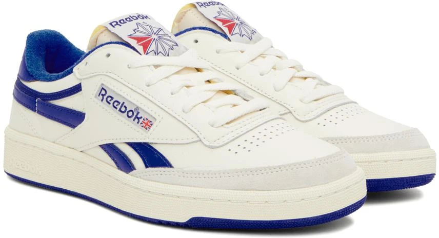 Reebok Off-White & Blue Club C Revenge Sneakers 4