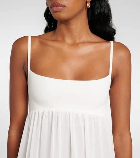 Jacquemus Peplo jersey and muslin maxi dress 4