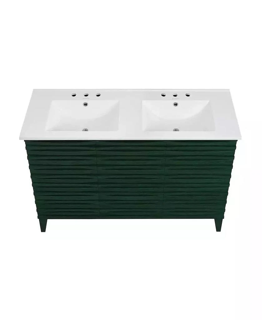 Swiss Madison 48" Freestanding Bathroom Vanity, 3-Hole Widespread Double Basin Sink Top 2