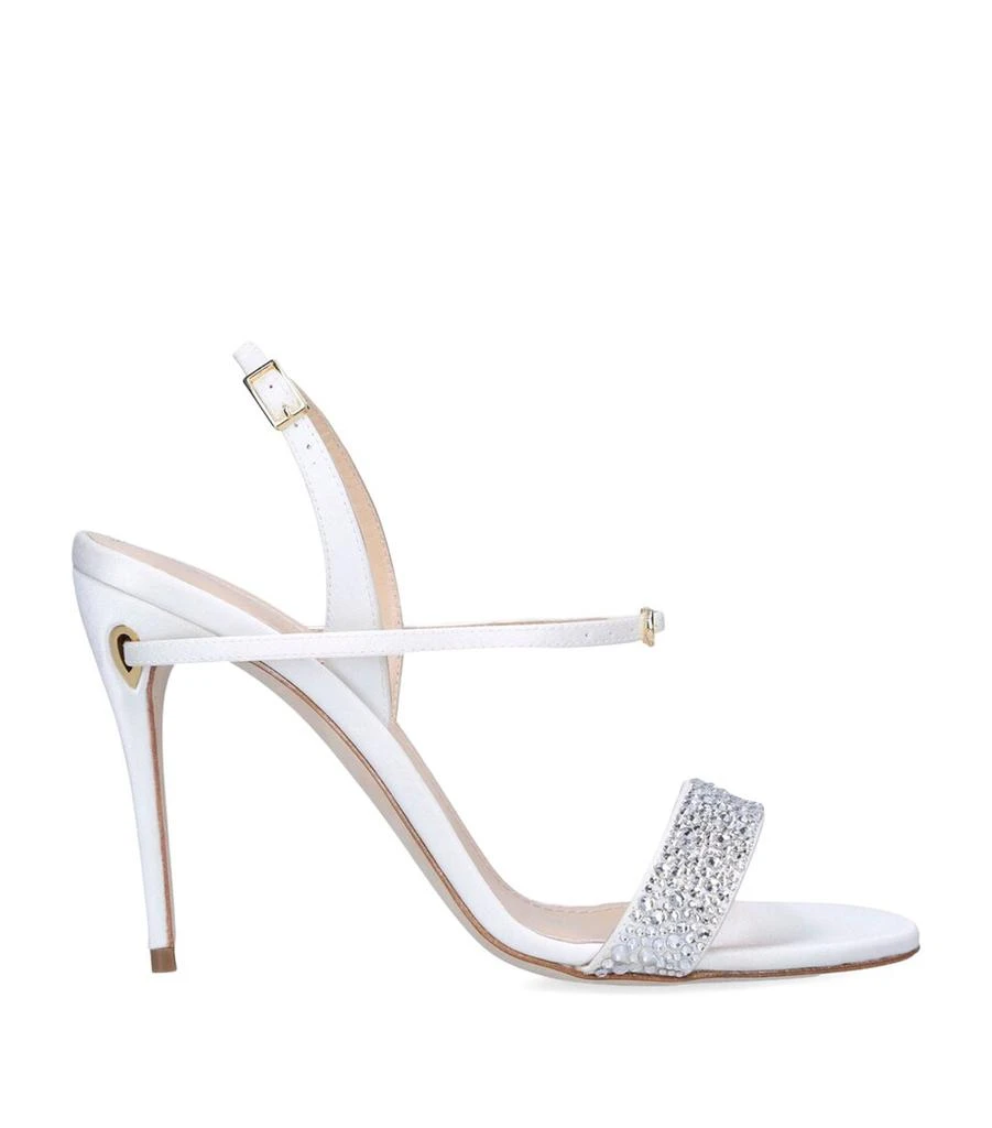 Jennifer Chamandi Embellished Satin Tomasso Sandals 105 1