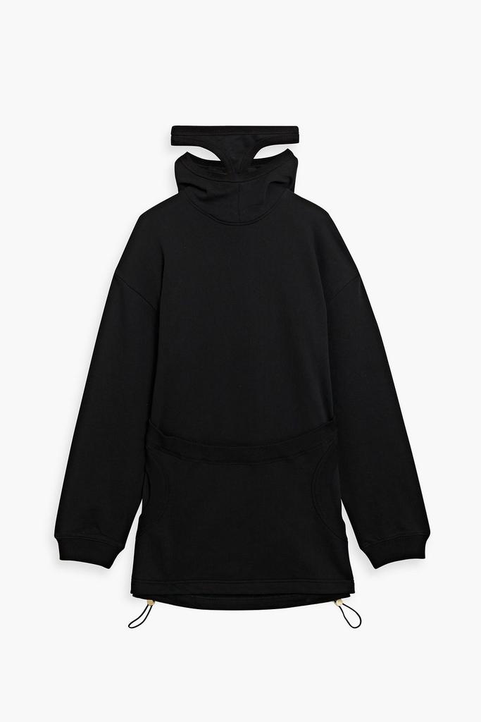 Dion Lee Oversized layered French cotton-terry hoodie