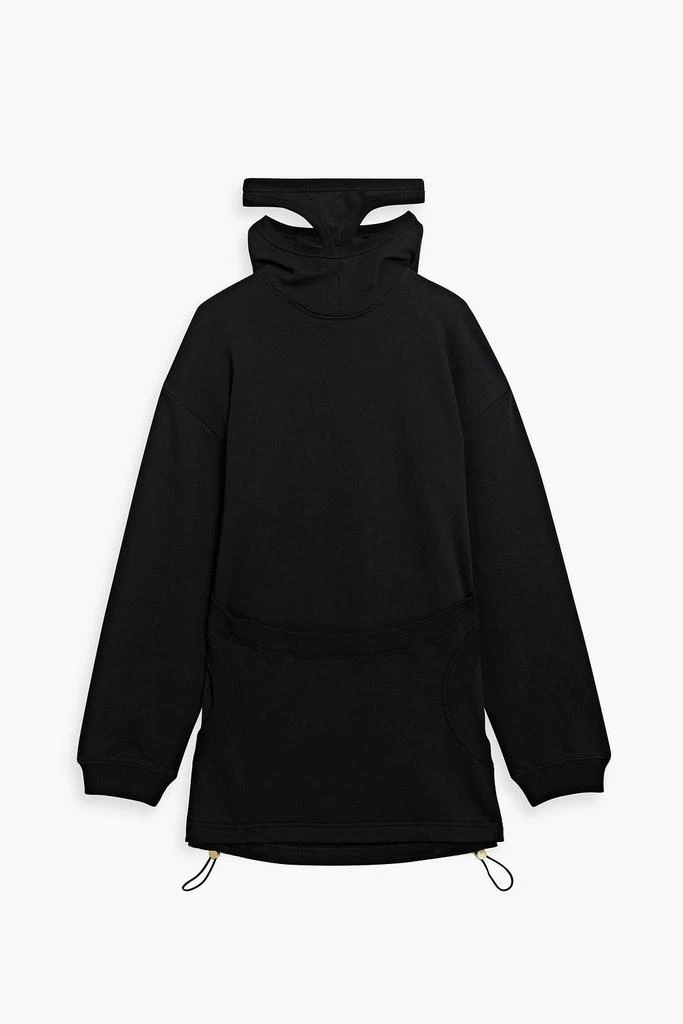 Dion Lee Oversized layered French cotton-terry hoodie 1