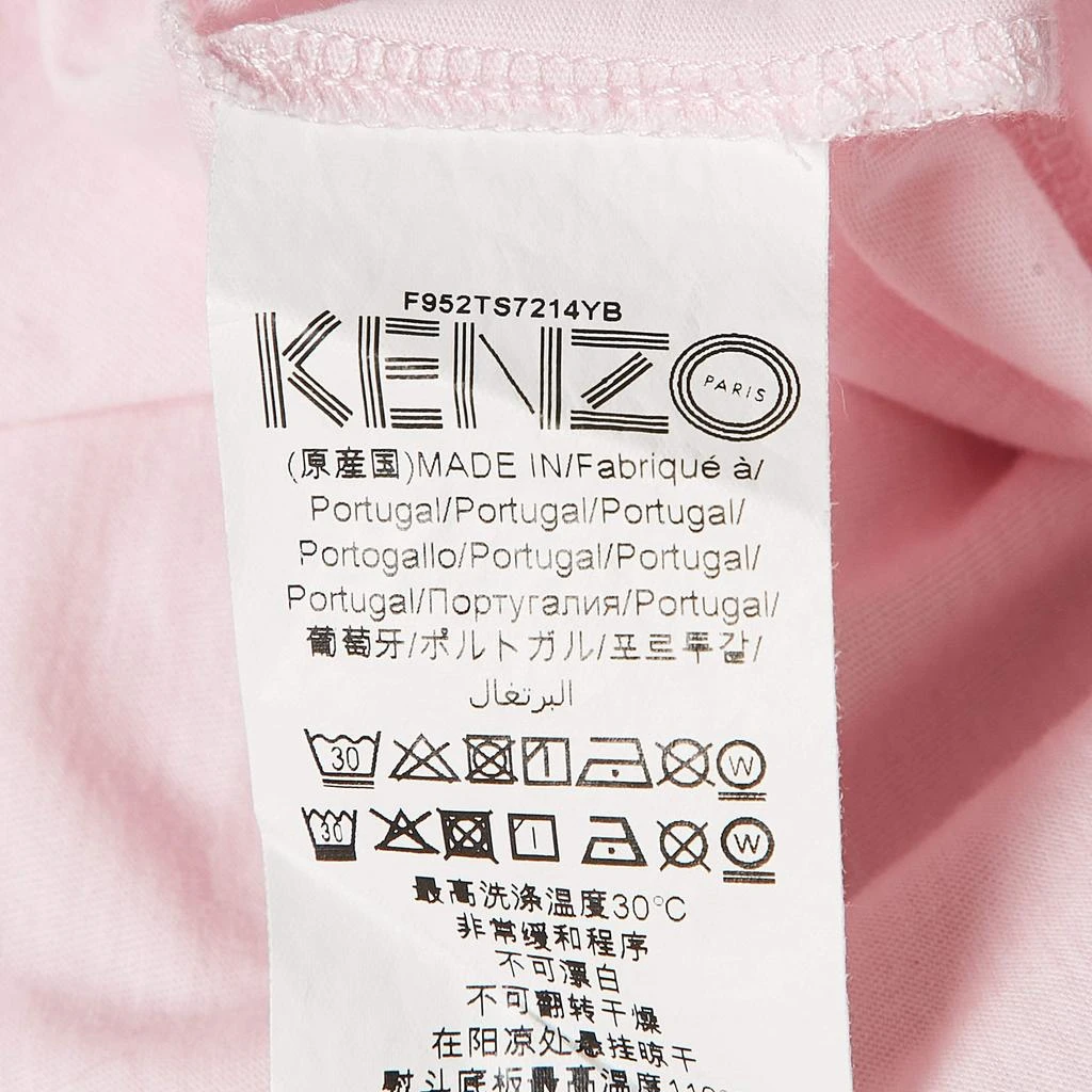 Kenzo Kenzo Pink Tiger Logo Print Jersey Crew Neck T-Shirt M 5