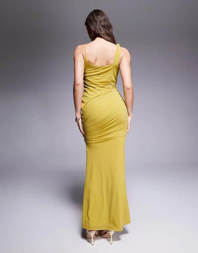 slim fit dress slacks The Bysha Maxi Dress in Chartreuse main image 1