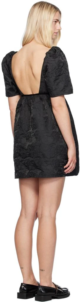 Ganni Black Floral Minidress 3