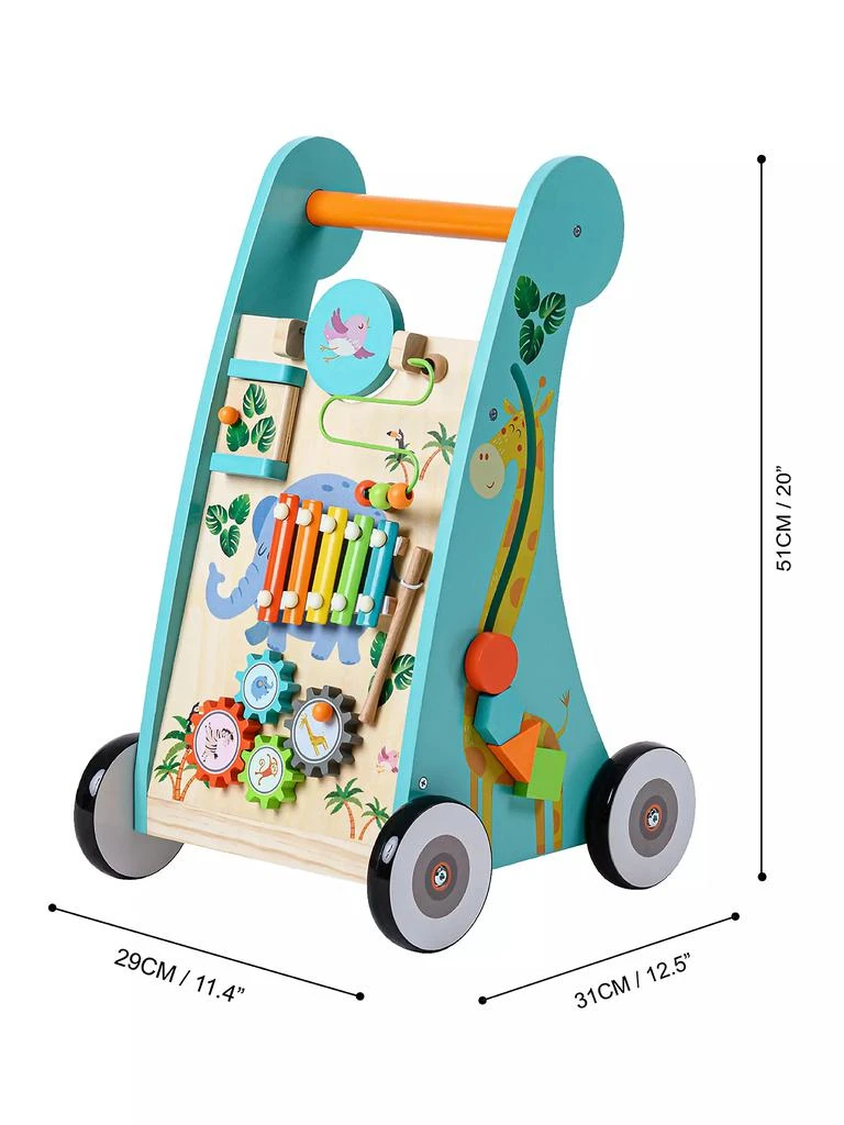 Teamson Preschool Play Lab Safari Animal Wooden Baby Walker 3