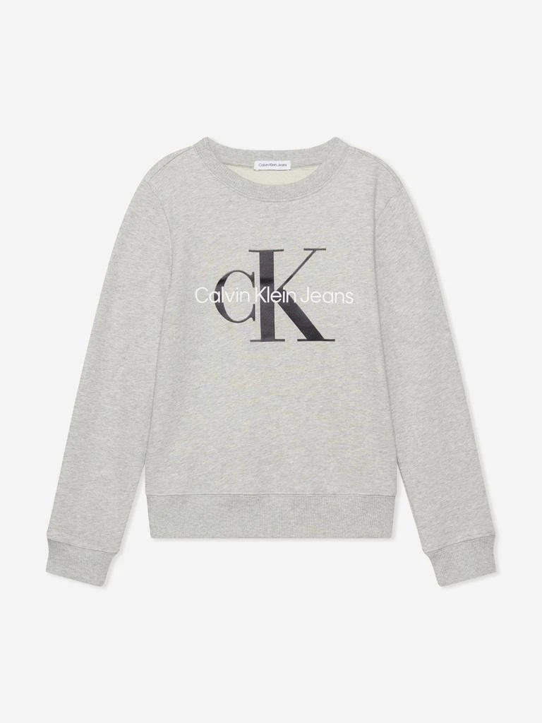Calvin Klein Calvin Klein Kids Monogram Logo Sweasthirt in Grey 1