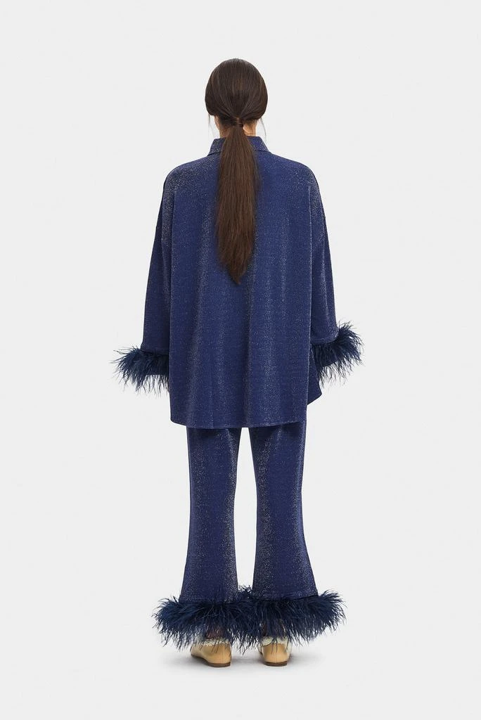 Sleeper Cosmos Oversized Lurex Pajamas Set in Navy 3