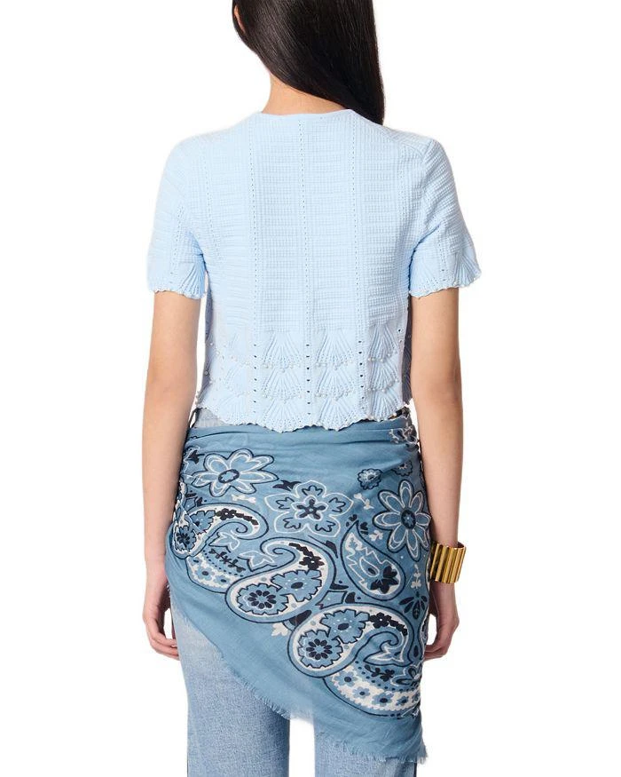 Maje Beaded Pointelle Knit Cardigan 3
