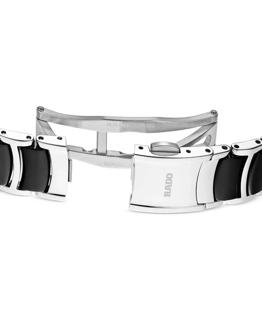 Rado Women's Swiss Automatic Centrix Diamond (1/20 ct. t.w.) Black High-Tech Ceramic & Stainless Steel Bracelet Watch 31mm 4