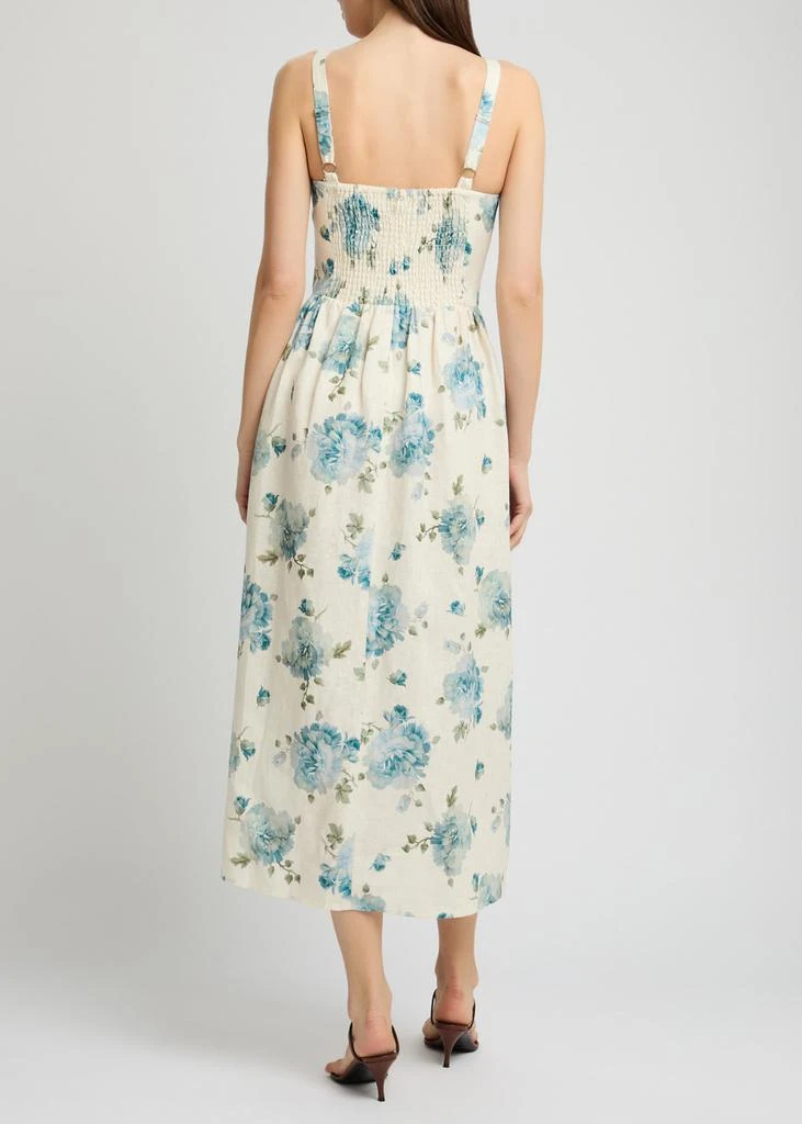 FAITHFULL THE BRAND Vera floral-print linen midi dress 3