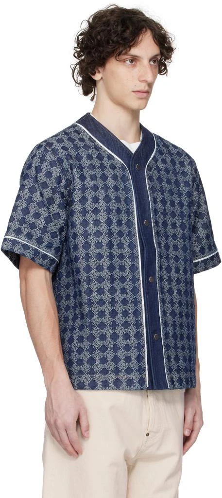 AMIRI Black MA Quad Baseball Denim Shirt 2