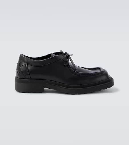 Shop Bottega Veneta Strut Grid lace-up shoes on Sale at