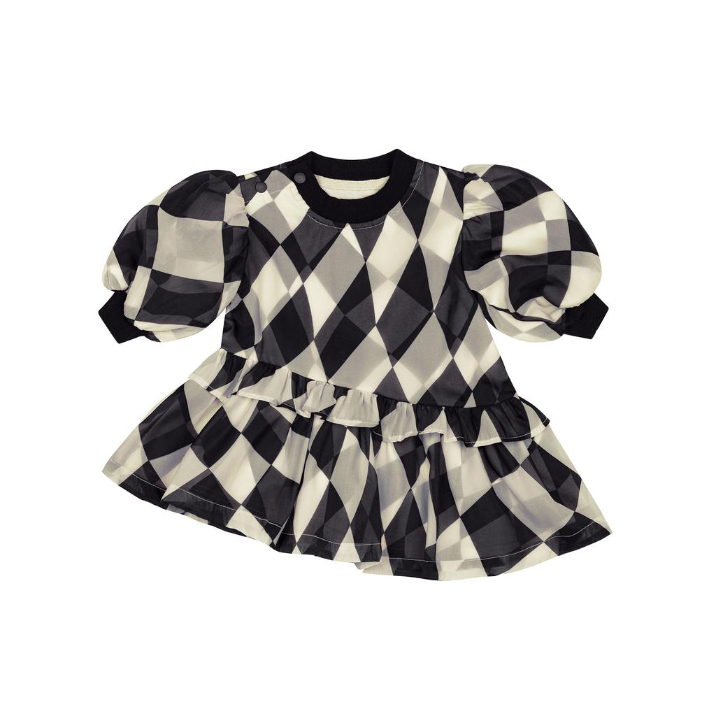 Omamimini Baby Terry and Organza Dress
