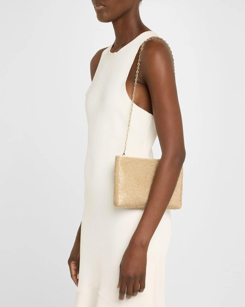 Whiting & Davis Lainey Mesh Brass Clutch Bag 2