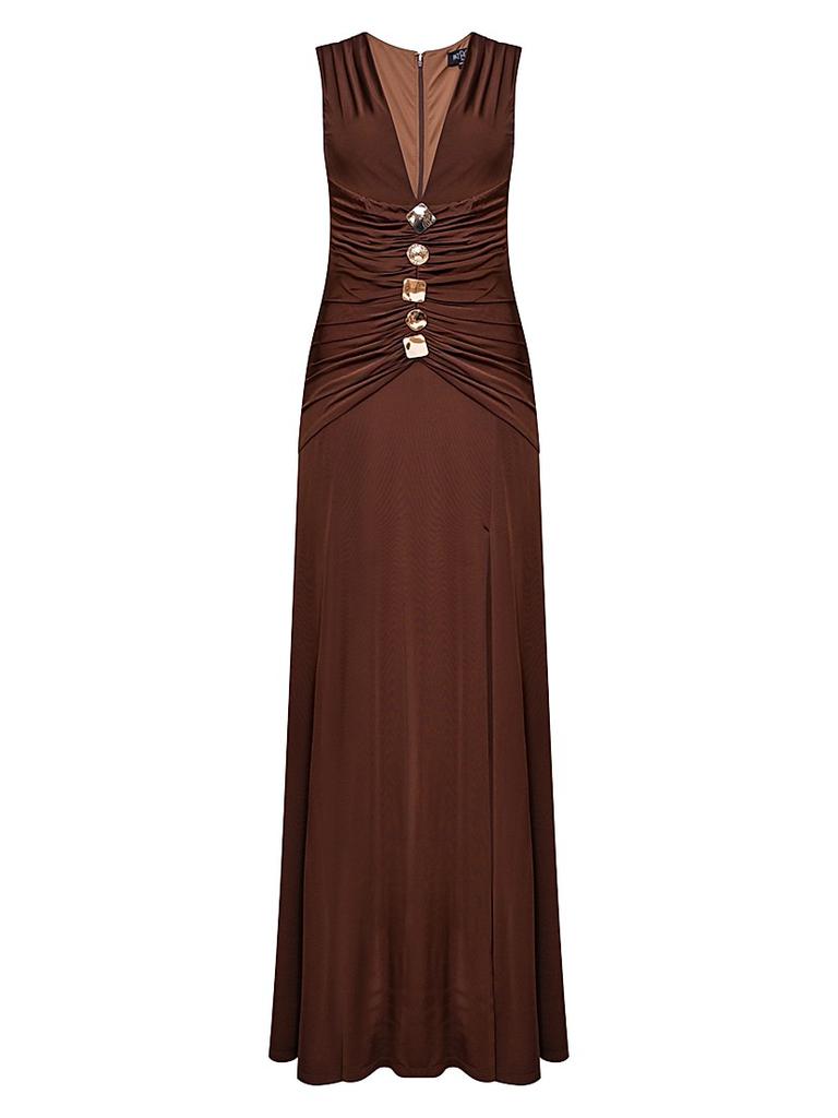PatBO Moonlit Jersey Plunge Gown