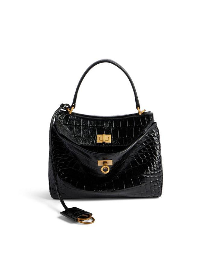 Balenciaga Rodeo Mini Handbag Crocodile Embossed
