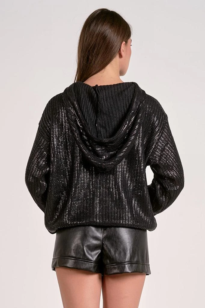 Elan Elan - Farrah Metallic Hoodie Sweater 2