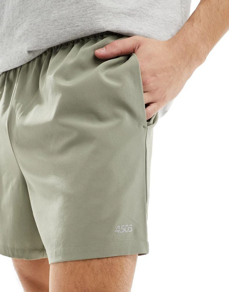ASOS ASOS 4505 Icon 5 inch training shorts with quick dry in khaki 5