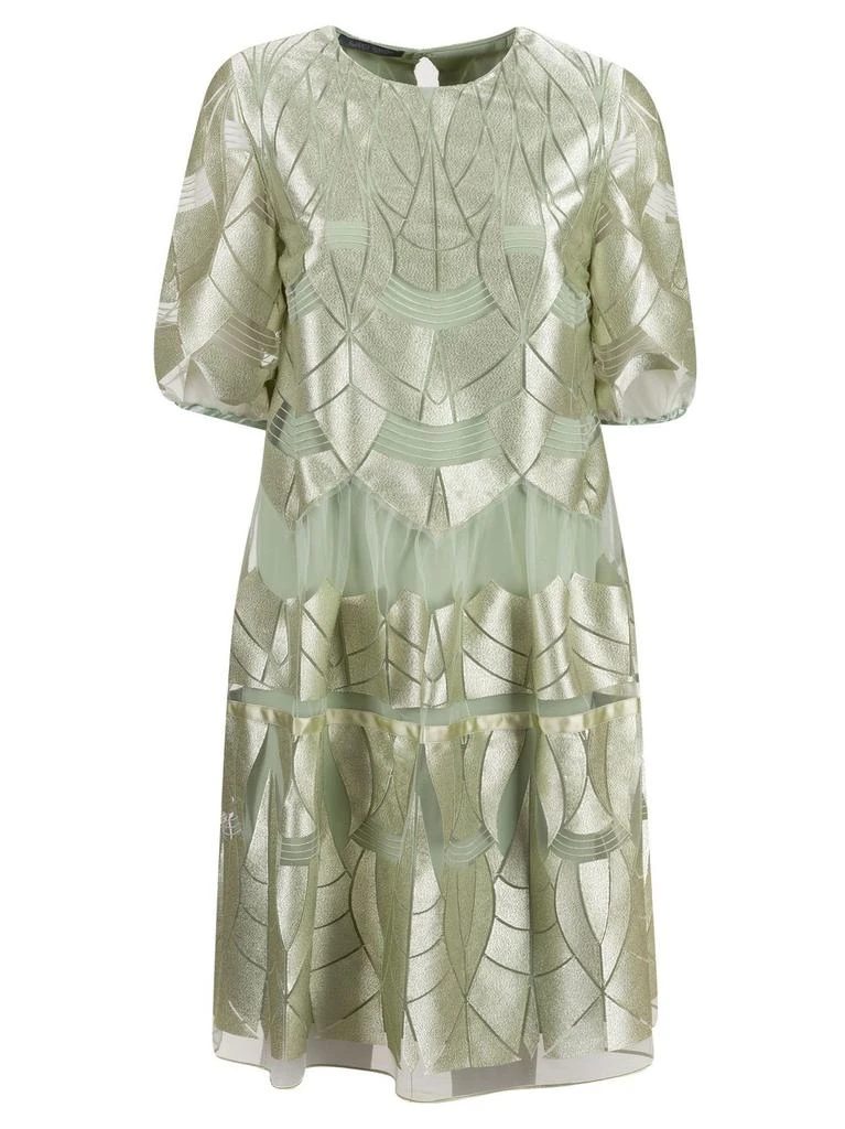 Alberta Ferretti Alberta Ferretti Laser-Cut Sheer Dress 1