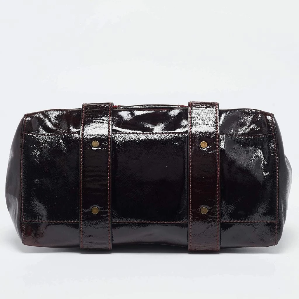 Jimmy Choo Jimmy Choo Burgundy Patent Leather and Suede Malena Satchel 6
