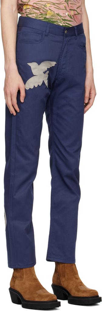 Carne Bollente Navy Only Love! Trousers