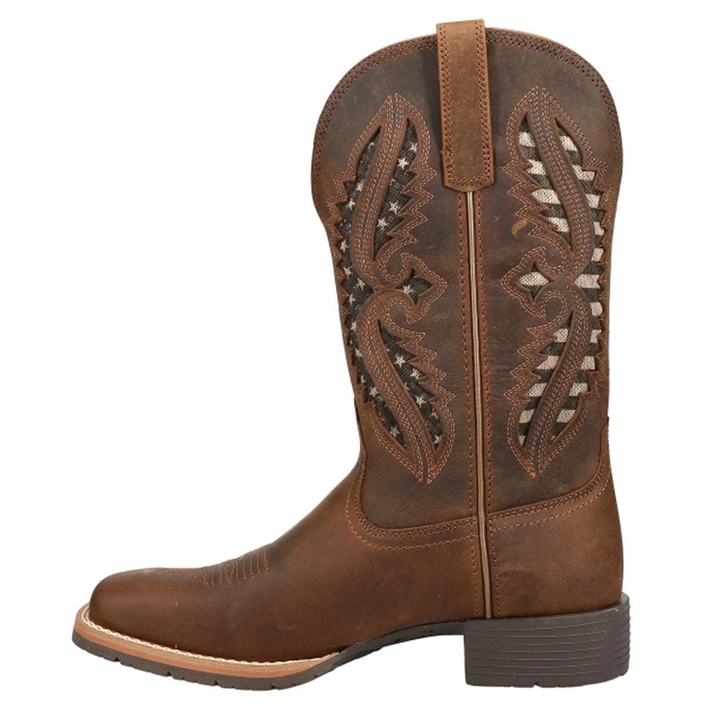 Ariat Hybrid Rancher VentTek 360 Tooled Inlay Square Toe Cowboy Boot 3