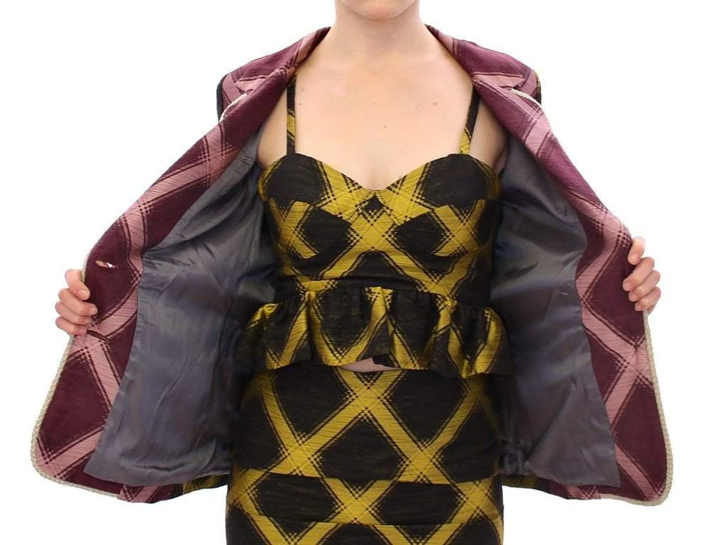House of Holland House of Holland Purple checkered blazer jacket 7