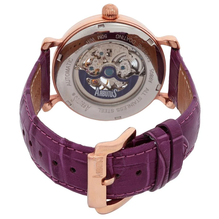 Arbutus SoHo Automatic Purple Dial Ladies Watch AR805RVV 3