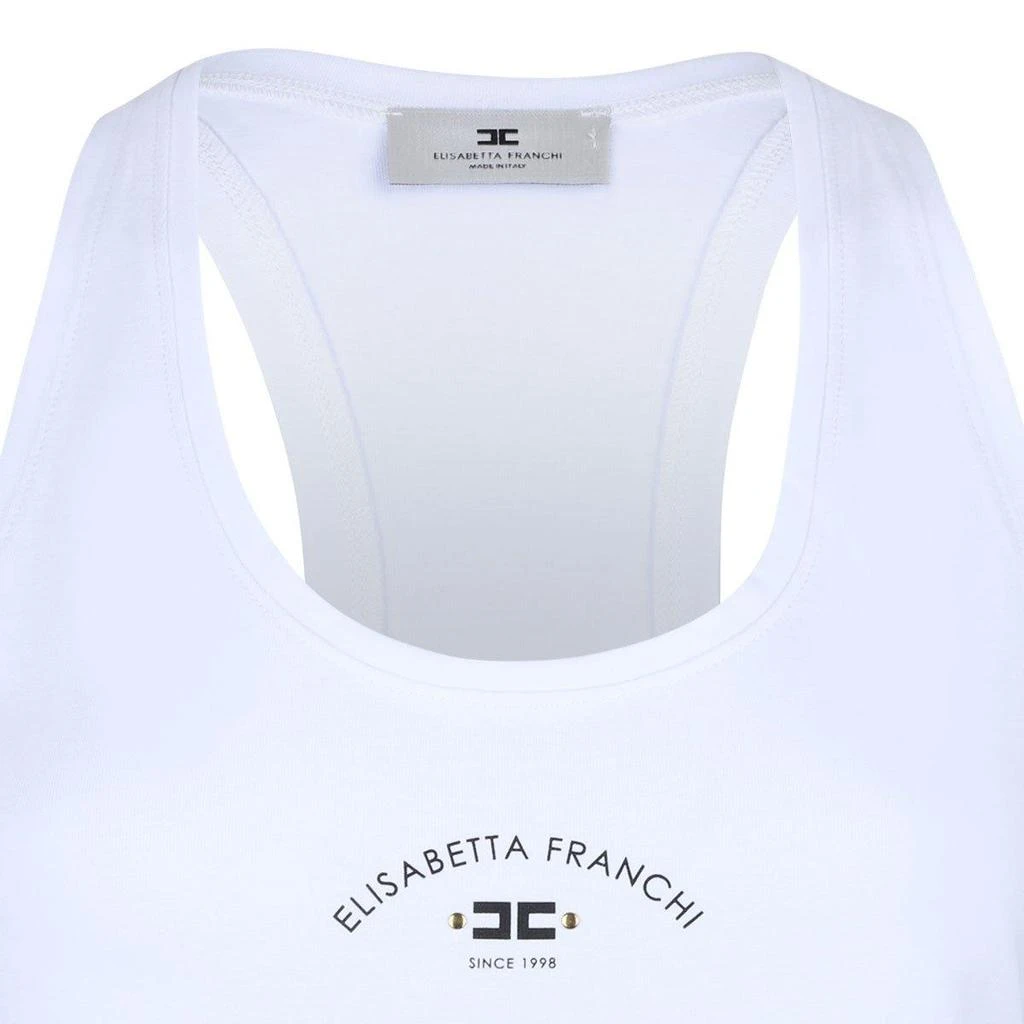 ELISABETTA FRANCHI Logo Printed Jersey Tank Top 2