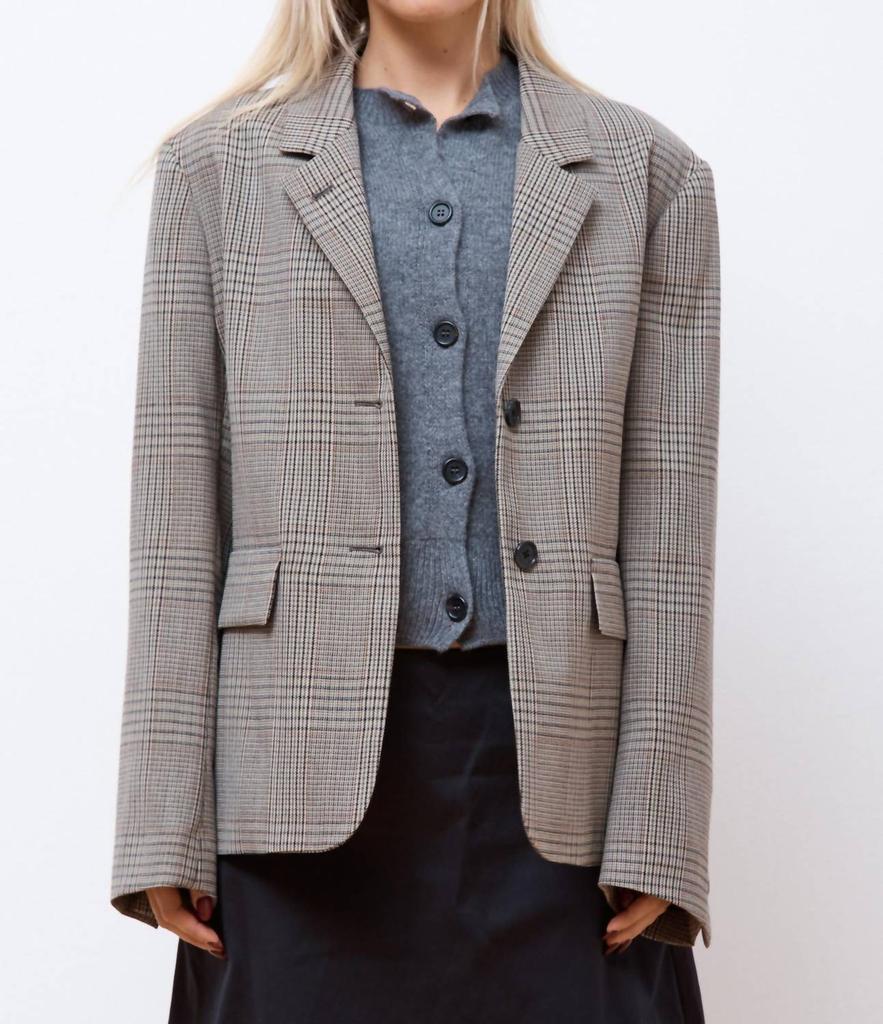 Margaret Howell Flap Pocket Blazer In Black, Khaki
