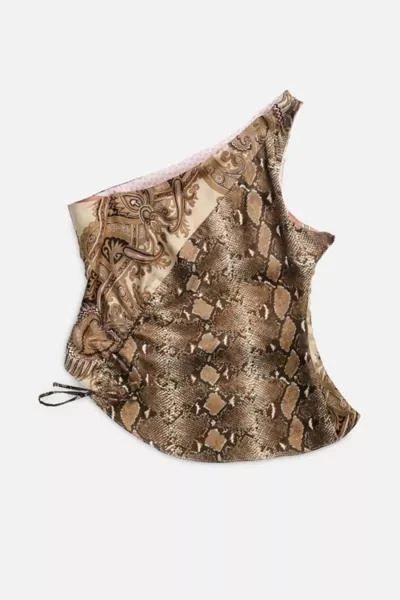 Frankie Collective Rework Silk Scarf Ruche Tank 028 1