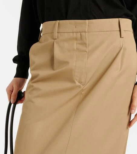 Prada Belted cotton twill pencil skirt 6